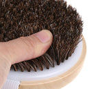 1X Wood Natural Horse Hair Bath Body Brush Cellulite Shower Dry Skin Exfoliati3C