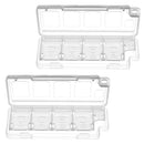 2 Pcs Game Card Holder Storage Box For  Switch White Wear Resistant