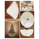 Home Outdoor Christmas Decoration White Plush Christmas Tree Skirt