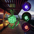 Solar LED Wind Spinner Color Changing Lamp Outdoor Hanging Wind Chime Light