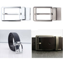 2x Mens Reversible Metal Alloy Belt Buckle Replacement Pin Buckles Rectangle