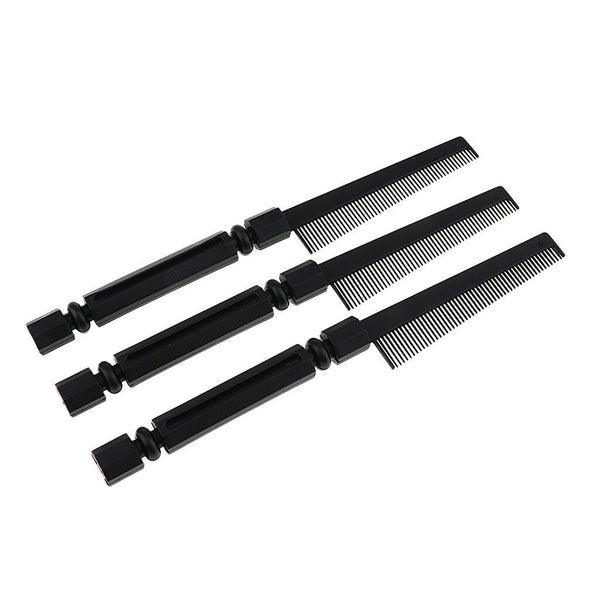 3pcs Salon Hairdresser Barber Fine Teeth Styling Hair Combs w/ Round Handle