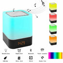 Touch-Control Bedside Lamp with Wireless Bluetooth Speaker, Table Alarm Clo