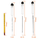 3pcs Hydrometer Alcoholmeter Spirit Meter 0-40%, 0-70%, 0-100% + Thermometer