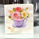 20pcs flower paper napkins food festive party tissue napkins decoupage decor  Z