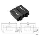 Finest 2x Plastic 4 String Pickups with Coils Black for Precision P Bass