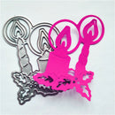 Delicate Xmas Candle framed Metal Cutting Dies Scrapbooking Card Craft Decor3cZ