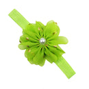 12pcs Elastic Baby Girls Flower Bead Dot Printed Headbands Hair Accessories