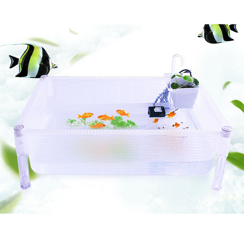 2 Pieces Detachable And Stackable Turtle Tank, Creative Design, Made Of High