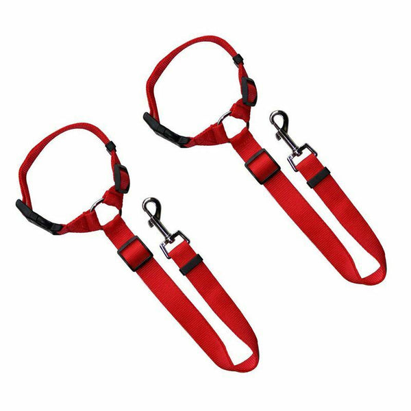 2 Packs Dog Cat Safety Seat Belt Strap Car Headrest Restraint Adjustable Ny Y4Q5