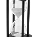 60Min Black Wooden White Sand Sandglass Hourglass Clock Timer Home Decor