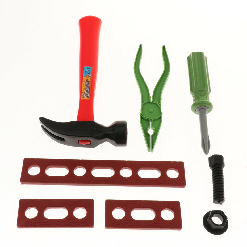 Construction Hat With 7Pcs Assorted Tools Kids Halloween Fancy Dress Costume