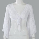 Sexy Belly Dance Dancing Lace Blouse Top Bra Dancewear Costumes White