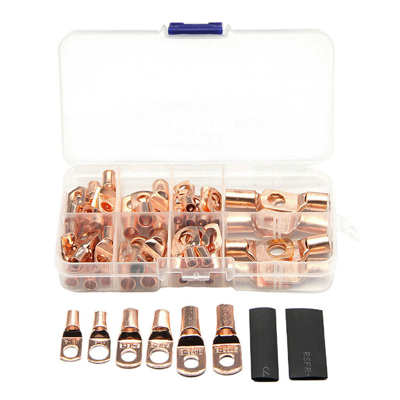 140pcs Assorted Car Auto Copper Ring Lug Terminal Wire Cable Crimp Connector