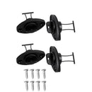 4Pcs 2.7cm Universal Black Hull Drain Plug with Screws for Kayak Canoes Boat