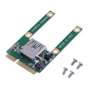 Mini PCI-E to USB 2.0 Adapter Expansion Card with Screws for Laptop PC