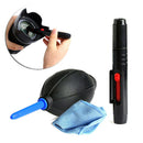 3in1 Lens Cleaner Set DSLR VCR Camera Pen Brush Dust Blower Cleaning Cloth Kit%a