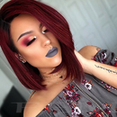 Fashion Wig Natural Short Straight Short Hair Wigs Wine Red Women's Wig with Cap