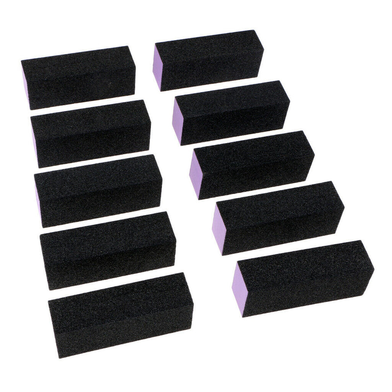 10PCS 4 Way Nail Buffer Buffing Block Sanding File Acrylic UV Smooth Sponge