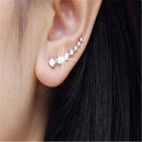 1 Pair Chic Lady Seven Star Crystal Ear Hook Charm Earrings Fashion Jewelry Xmas