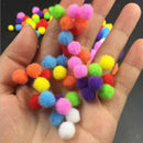 500X Mixed Colours Craft Pom Poms Mini Pompoms Children's Craft Project 30mm