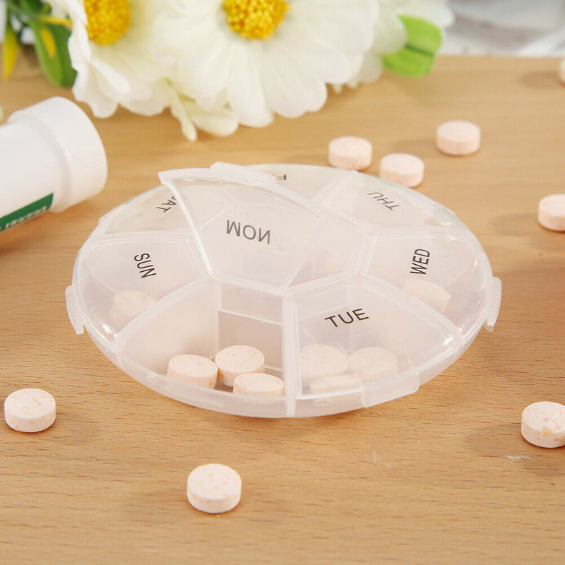 7 Grids 7 Days Weekly Pill Drug Box Medicine Tablet Dispenser Splitter Case