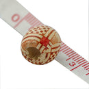 Chinese Silky Thread Tassel Charms&12mm Round Printed Boho Style Wood Beads