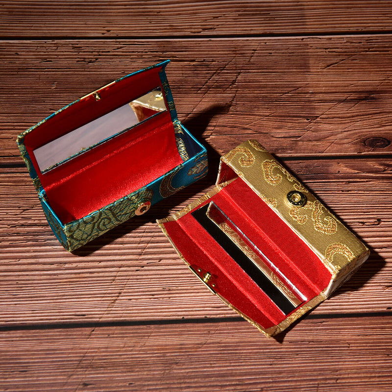 Fashion 9*3.5cm Lipstick Case Holder With Mirror Inside&Snap-On Closu BNAUFS Ew