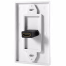 1/2 Port HDMI 2.0 Wall Face Plate Panel Cover Coupler Outlet Extender, White