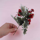 22cm Artificial Flower Red Berries Christmas Flower New Year's Tree Decoration3C