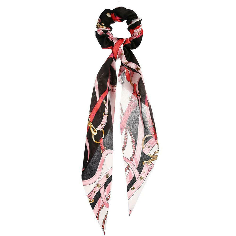 Retro Print Ribbon Hair Rope Women Ponytail Elastic Rubber Band (Style 3)