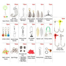 208pcs Fishing Tackle Box Fishing Multiple Accessories Kit Set Sinker Slide Hook