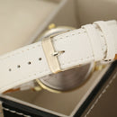 Fashion Women Elephant Printing Pattern Weaved Leather Quartz Dial Watch Tide