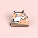 Cute Enamel Sewing Machine Lapel Collar Pin Corsage Brooch Women Jewelry Gift OZ
