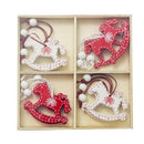 12pcs Party Supplies DIY Gifts Christmas Tree Decoration Wooden Ornaments X Y3U4