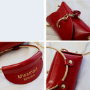 Metal Ring Handle Women Handbag Mini Cute Tote Bag Chain Rivet Shoulder Bag D5Q6
