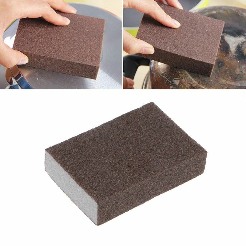 Carborundum Kitchen Clean Rub Pot Rust Focal Stains Cleaning Sponge Brush Tool