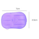 60Pcs Disposable Soap Paper Clean Scented Slice Foaming Box Mini Paper SEAU