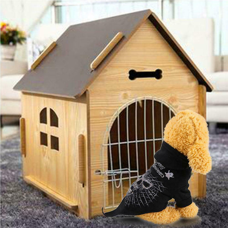 Puppy Dog Clothes Apparel Pet Party Black Horror Hoodie Coat Party Cute Costume