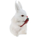 2PCS Realistic Mini Bunnies Lifelike Rabbits Plush Furry Animal Furry Decoration