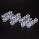 Clear Plastic 28 Slots Nail Art Tools Jewelry Storage Box Case Organizer Bead TO