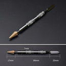 Dual-purpose 2 Brass Head Leather Edge Oil Gluing Dye Pen Paint Roller Tool