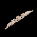 Rubber Wood Carved Onlay Applique Unpainted Flower Door Home Furniture Deco