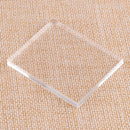 6pcs 5mm Clear Acrylic Blocks Stamping Rubber Plexiglass Thin Pads Card Crafts