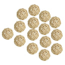 15 Pieces Natural Wood Color Wicker Rattan Ball Wedding Christening Baby Shower