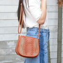 Fashion Pu Leather Fashion Vertical Square Woven Multi-Functional Women'S S
