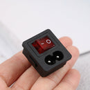 Power Cord Inlet Socket Receptacle With On-Off Red Light Rocker Switch 250V10 â„–[