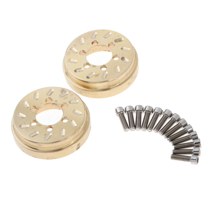 2Pcs Brass Internal Wheel Weights for 1/10 RC 1.9inch/2.2inch Beadlock Wheel