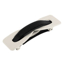 Black and White Spring Fastening Barrette Grips Ponytail Hair Clips Clamp