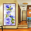 Blue Rose Flower 5D Diamond DIY Painting Cross Stitch Embroidery Home Decor